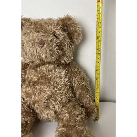 Vintage Build A Bear Curly Teddy Bear 14" Tan Faux Leather Paws Says I LOVE YOU - Picture 7 of 11